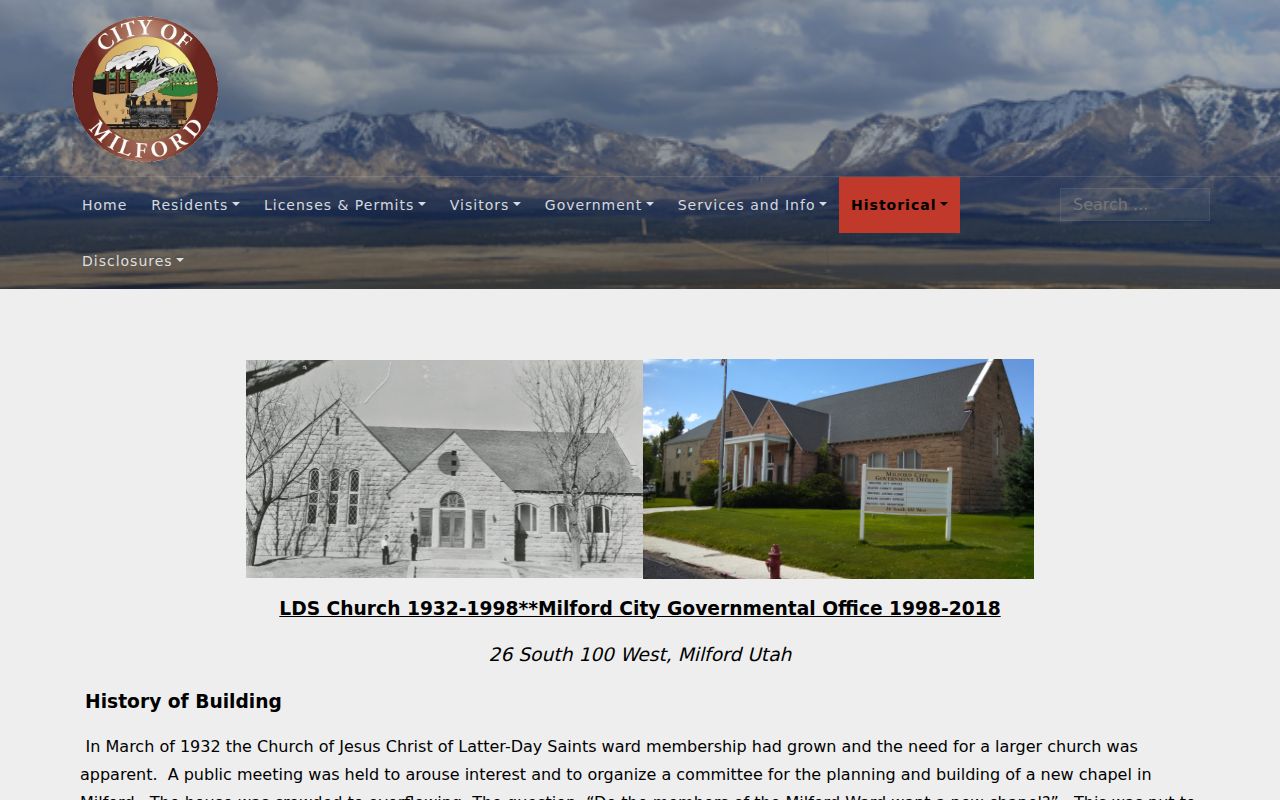 Milford court records context from the governmental building history